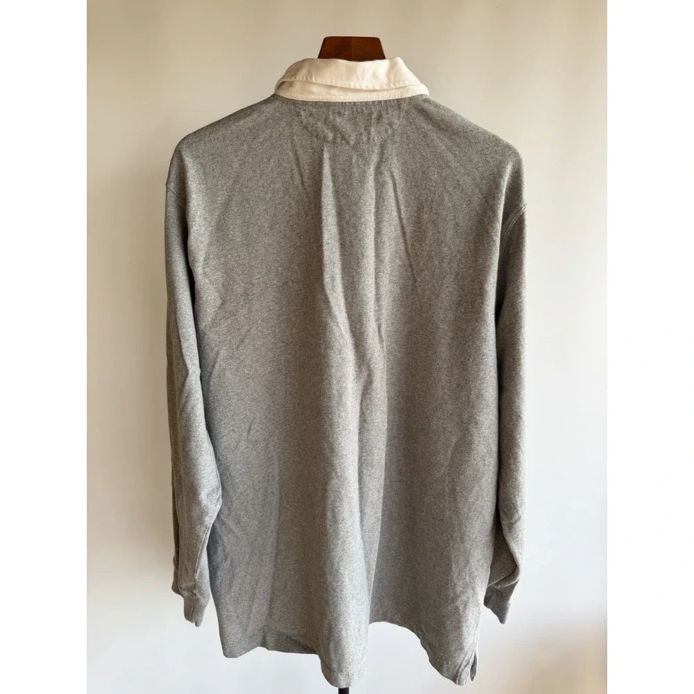 Vintage Rugby Sweatshirt Polo Ralph Lauren Grey Y2K Size 2xl